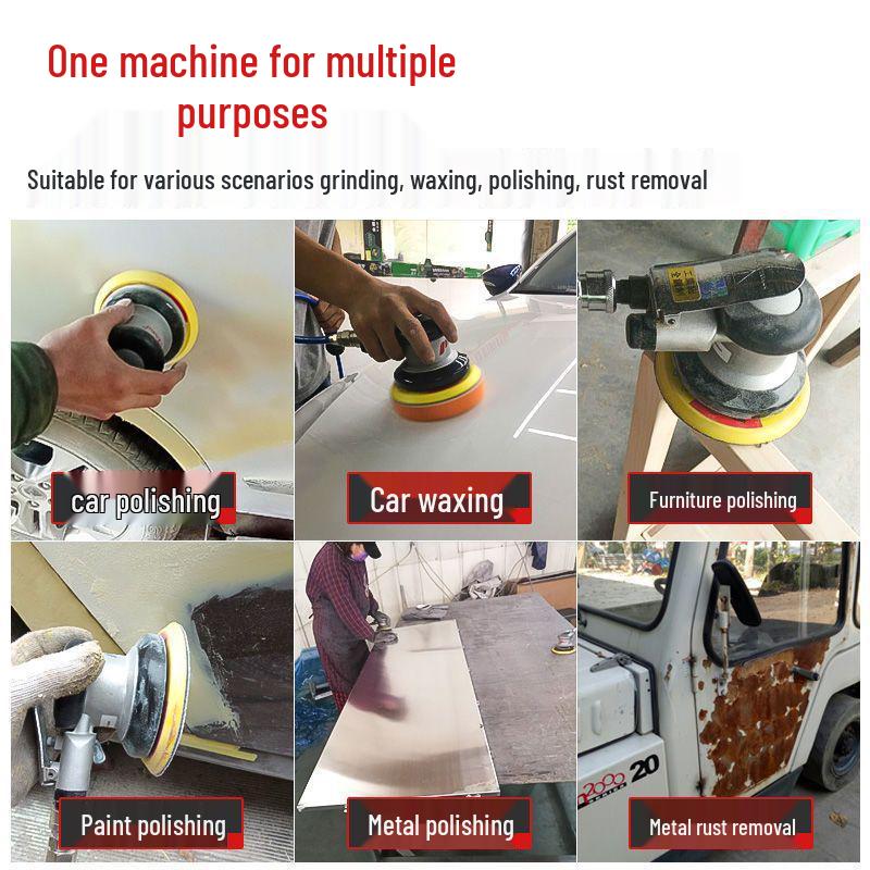 Handheld Air Grinder: Pneumatic Sandpaper Machine for Dry Grinding, Car Waxing & Polishing