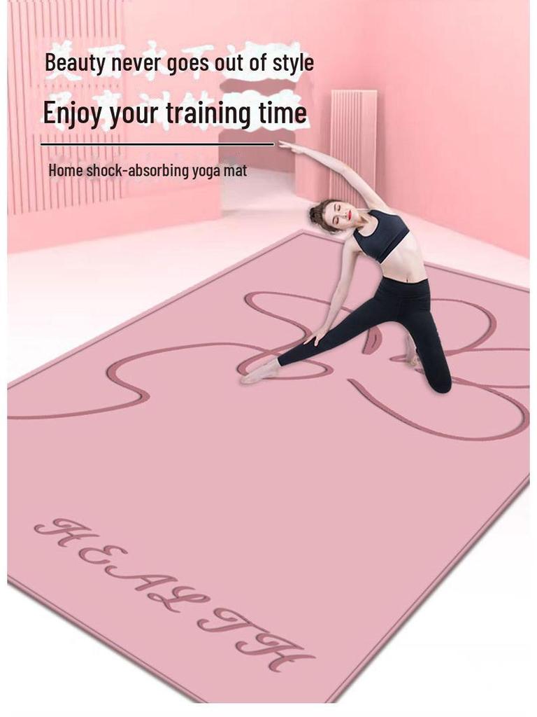 Бесшумный амортизирующий нескользящий коврик для йоги и танцев: Удлиненные и расширенные для мужчин и женщин, идеально подходят для фитнеса, прыжков и аэробики
