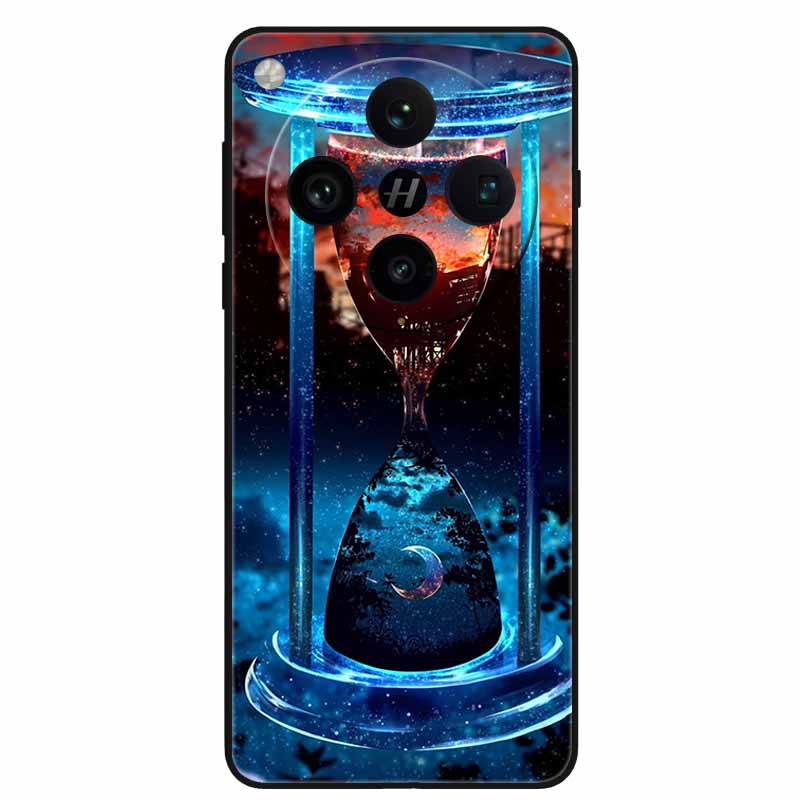 For OPPO Find X8 Case Black Silicone Soft TPU Printing Cover for Oppo Find X8 Pro Phone Cases Space Wolf Capa FindX8 X 8 / X8Pro