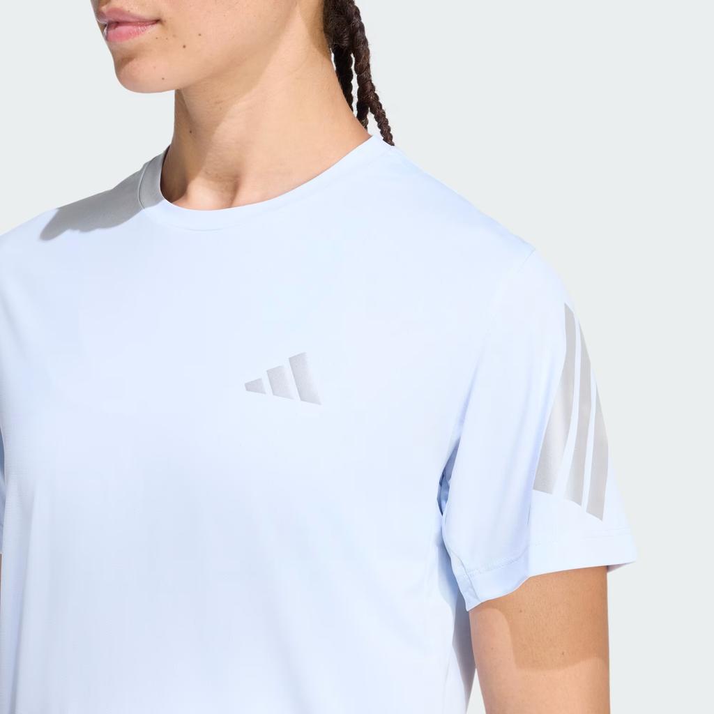 adidas Женская футболка с коротким рукавом и полосатым логотипом Climacool, с круглым вырезом KA6163