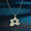 Flower Shaped Hip Hop Necklace Stainless Steel Choker Chain Necklace  Rapper Fan Gift