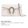 Gucci Кожаная сумка Dionisio с клапаном, Сумка на плечо, Сумка через плечо, Экстра Мини, Женская, Белая, 476432-CAOGM-9174