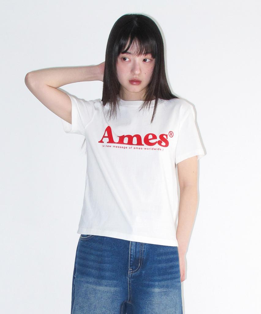 AMES-WORLDWIDE Базовая футболка с логотипом Белая