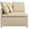 Modular Sofa Corner Module with Cushions Cream 100 cm