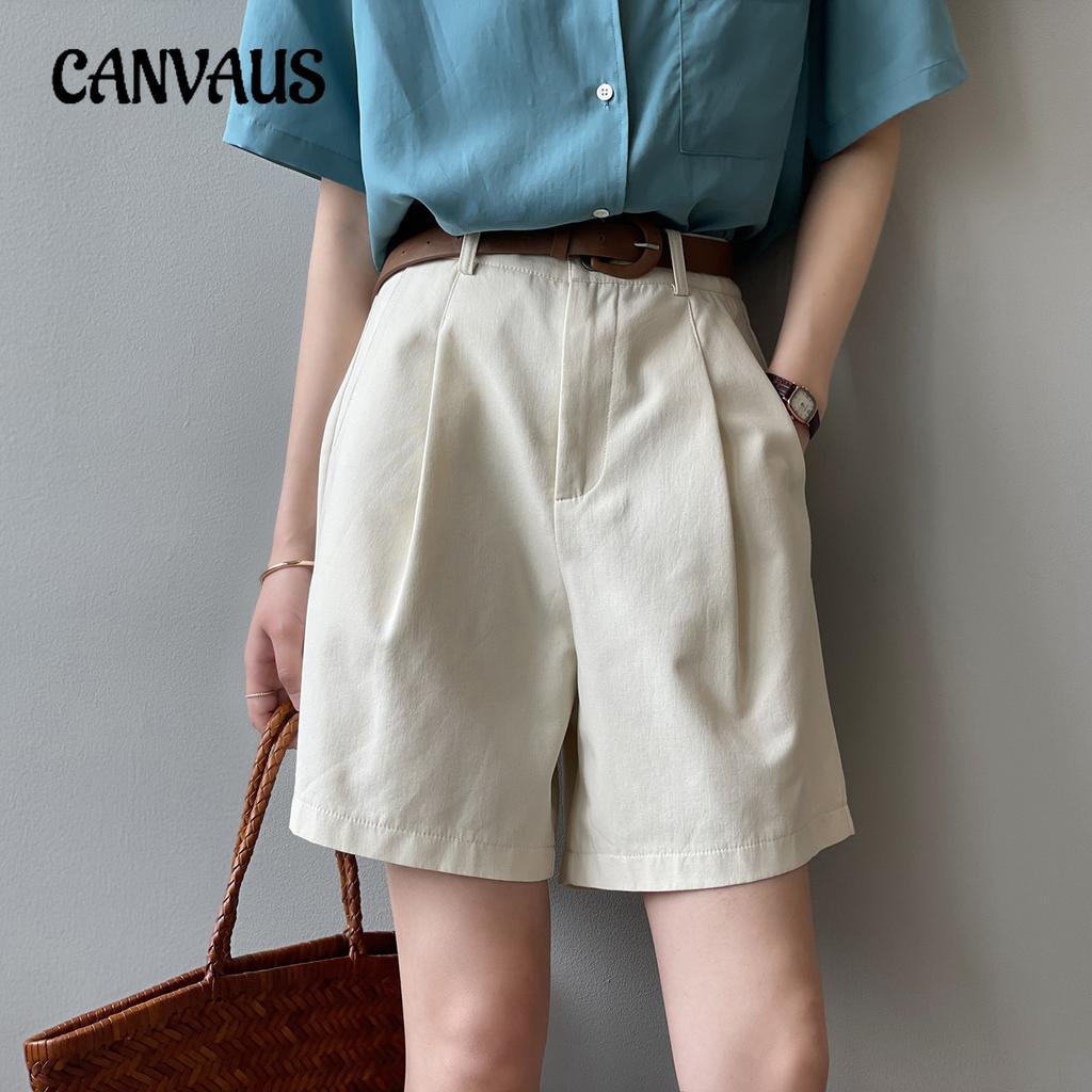 Work Shorts Women's Summer High Waist Loose Straight Wide Leg Casual Pants