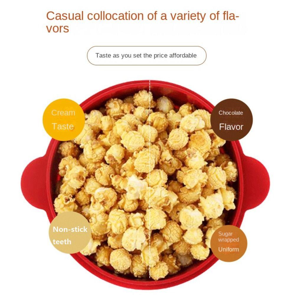 Silicone Microwave Popcorn Bowl Bucket DIY Fruit Dish Popcorn Maker with Lid Chips  Christmas