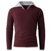 Autumn And Winter Men'S Simple Thickened Polo Neck Sweater Men'S Casual Loose Knitted Sweater