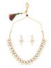 Gold Tone Traditional Kundan & Pearl Necklace Set for Women-ZPFK8675, Non-Precious Metal, Kundan