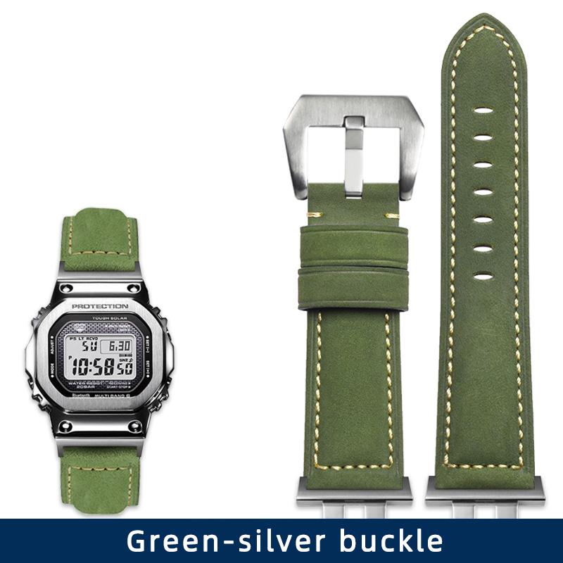 Классический ретро-ремешок из натуральной кожи CrazyHorse Skin для Casio G-SHOCK GMW-B5000 35th anniversary series Модифицированный стиль Мужские часы