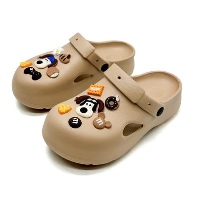 Модные женские летние шлепанцы на платформе, домашняя обувь для помещений, милые DIY тапочки с собачкой, модные клоги, пляжные шлепанцы для девочек, сандалии-слайды, уличные сандалии