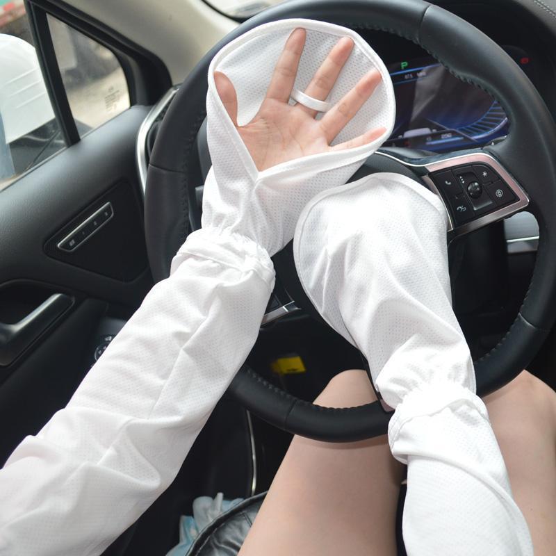 New Ice Anti-sunburn Sleeve Summer Uv Solar Arm Sleeves Women's Driving Sun Protection Long Sleeve Anti-UV Cycling Sleeves Loose