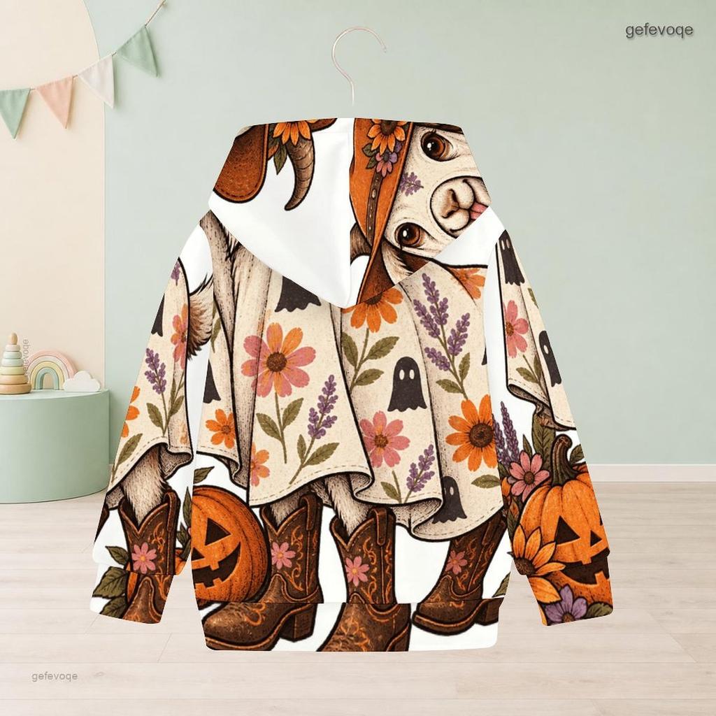Girls Long Sleeve Hoodie Cute Cartoon Hedgehog Printed Casual Pullover Sweatshirt