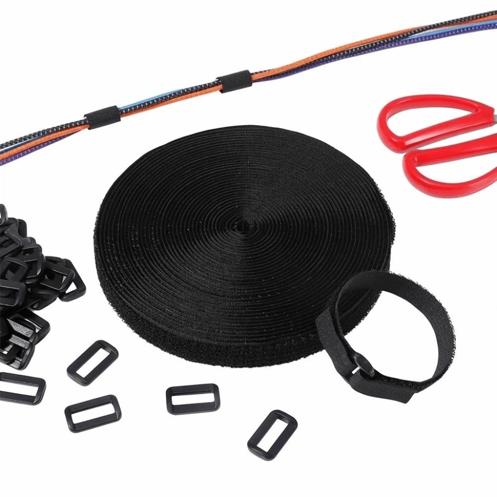 Free Cut Length Hook Loop Straps Reusable Cable Ties Fastener Self Adhesive Straps Securing Strap