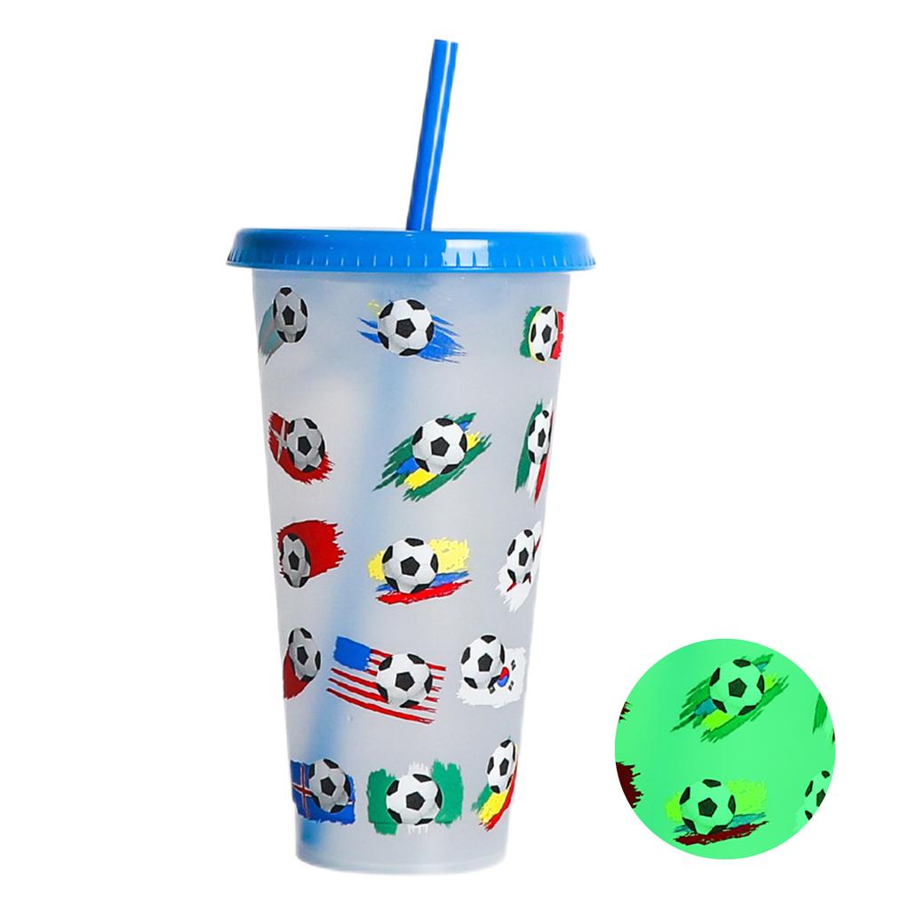 710 мл многоразовые с соломинками, креативные чашки для воды, меняющие цвет, чашка с крышкой, волшебный пластик, меняющий цвет холодной воды