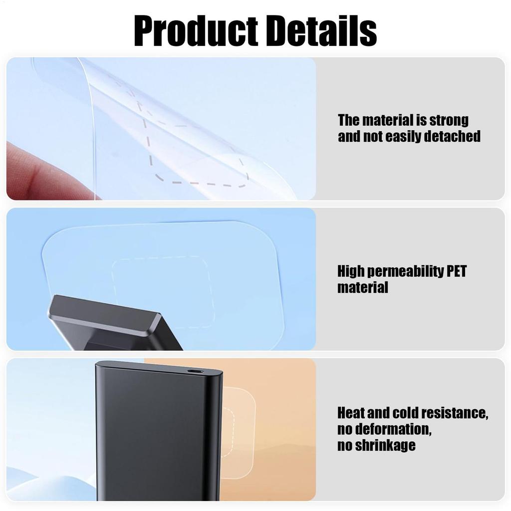 Наклейка на лобовое стекло для видеорегистратора 6 шт. Электростатические наклейки для видеорегистратора Прозрачная пленка для лобового стекла Наклейка на экран