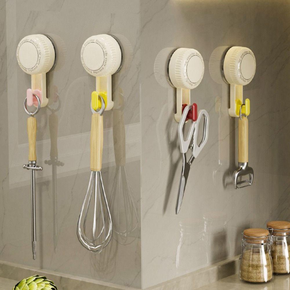 No Punching Wall Hook Universal Behind Door Hanger New Vacuum Suction Cup Hook  Bathroom