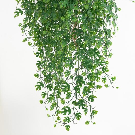 Имитация 5-вилочной лозы Монстера, реалистичный внутренний потолок, не требующий обслуживания, цветочная лоза для круглогодичного украшения