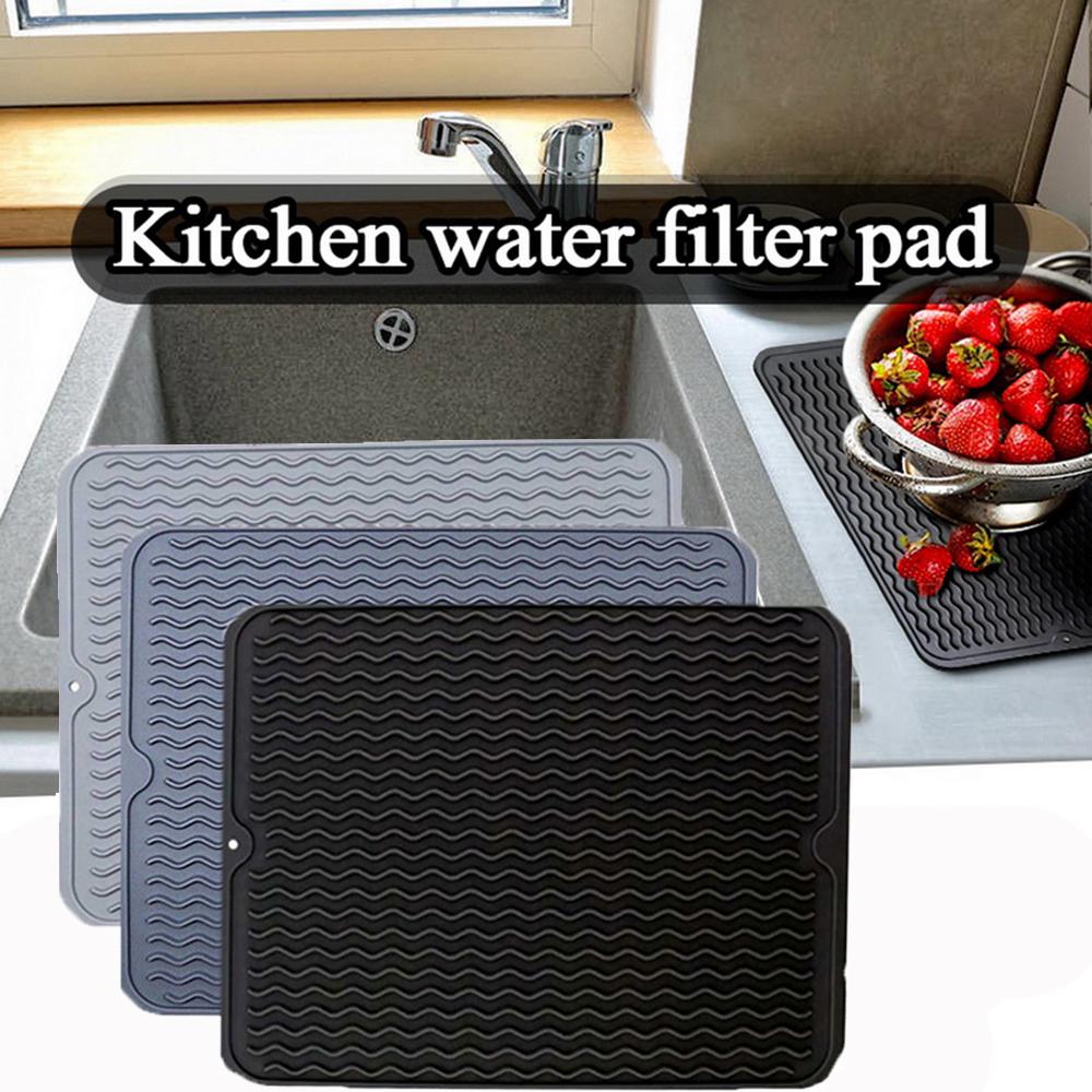 Kitchen Wave Non-slip Draining Pad Silicone Drying Mat Heat Insulation Pad Placemat Table Mat