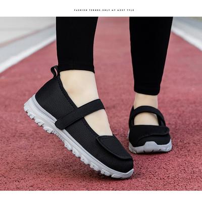 Женские туфли для ходьбы босиком, регулируемые туфли на плоской подошве с липучками, повседневная обувь для лечения артрита и отеков, дышащая и удобная спортивная обувь без застежек