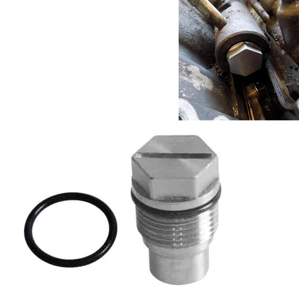 Заглушка клапана топливной рампы для 6.6L Ram 6.7L Cumm Замена с уплотнительным кольцом Автомобильный аксессуар Заглушка сброса давления Common Rail