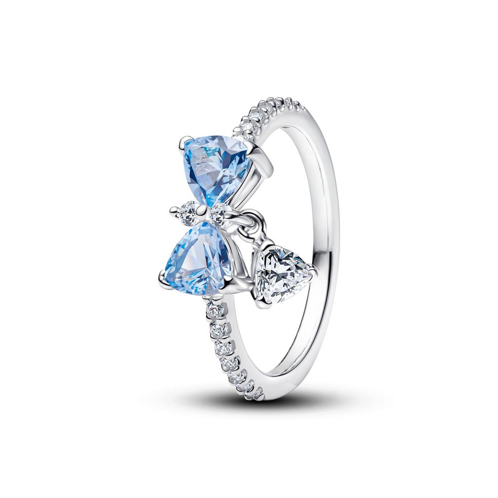 Luxury Original 925 Silver Heart Bow Pearl Flower Four Leaf Clover Ring fit Women's Fine Jewelry Valentine's Day Gifts