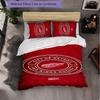 Detroit Red Wings Pattern Microfiber 3Pcs Bedding Set Decor Duvet Cover Set For Bedroom Home Use