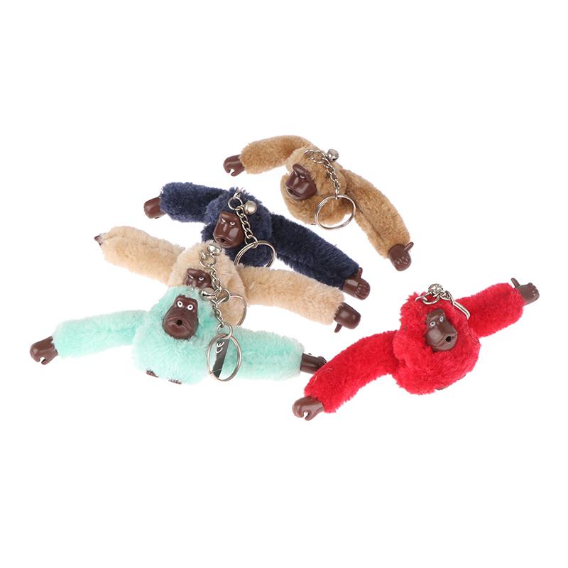 Милый плюшевый меховой брелок в виде обезьяны для девочек, брелок в виде орангутана на сумке для брюк, автомобильный брелок