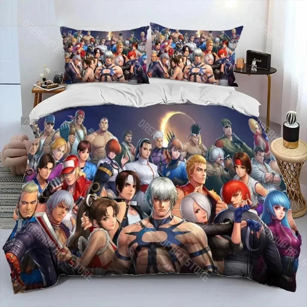 Комплект постельного белья 3D Print King Of Fighters Retro для мальчиков и девочек, размер Твин/Квин, пододеяльник, наволочка, постель, детский, взрослый, домашний текстиль