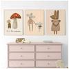 Boho Cartoon Rabbit Mouse Goose Nursery Wall Art Canvas Painting Nordic Retro Poster Prints Wall Picture Baby Kids Room Decor