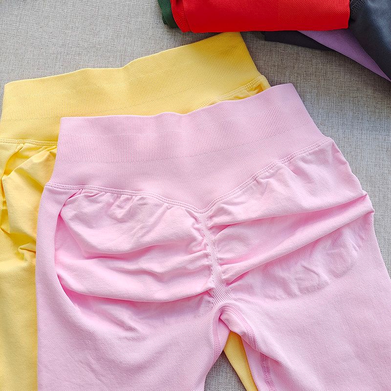 Really Show Off Your Butt! European and American Style Three-Section Waist New Peach Butt-Lifting Tight Yoga Pants Sports Fitness Long Pants for Women