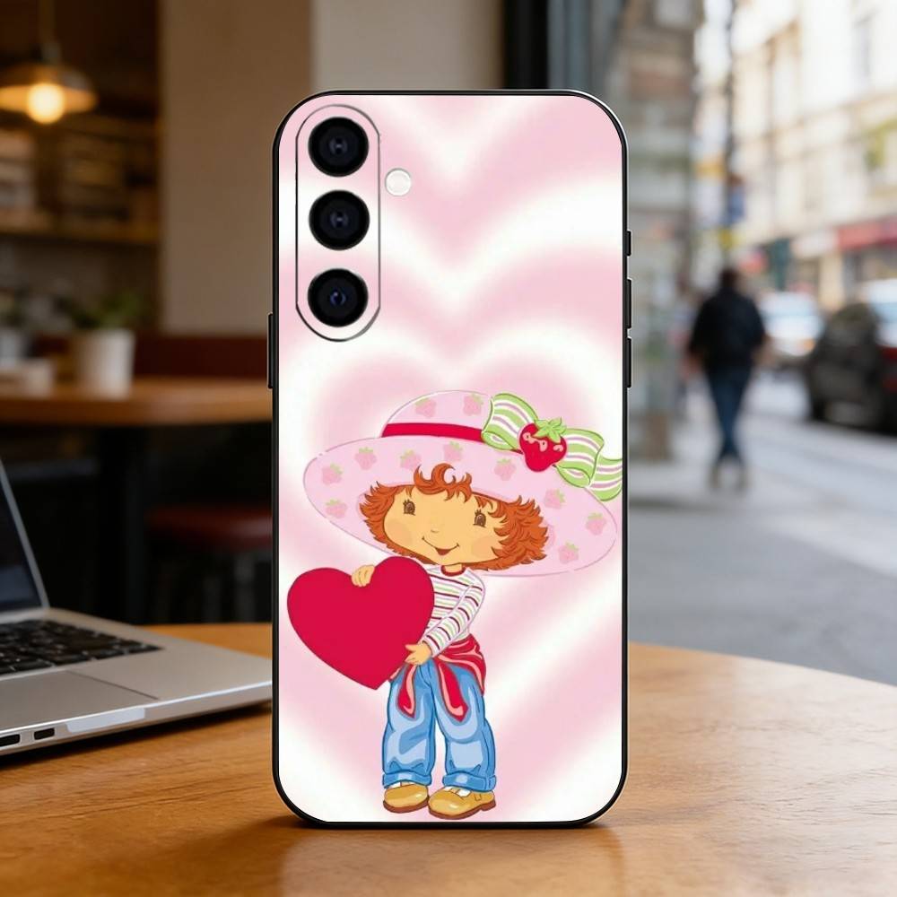 S-Strawberry S-Shortcake Phone Case For Samsung Galaxy A73,A72,A71,A70,A53,A52,A51,Others Soft Black Cover