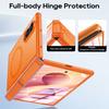 Samsung Galaxy Z Fold 8 Case with Hinge Protection Magnetic Ring Built-in Screen Protector PC TPU Cover-Orange