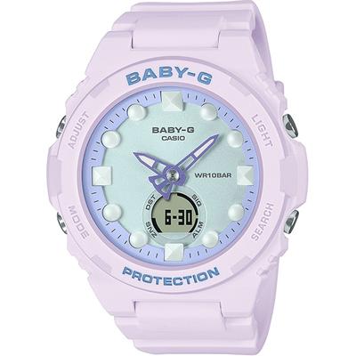 Женские часы Baby-G BGA-320FH-4AJF [BABY-G] круглые, смоляные, цифровые, аналоговые
