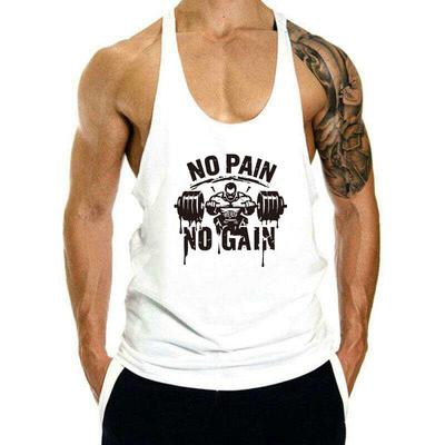 Мужская летняя майка-борцовка: Спортивная майка для бодибилдинга без рукавов на тонких бретелях с индивидуальным логотипом, свободного кроя