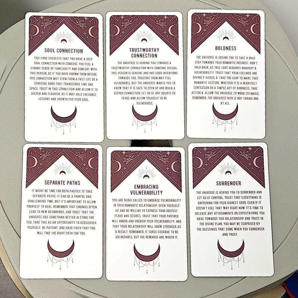 10.3*6см Колода карт Оракул Космические Связи 54 шт. Карты Оракул, Вдохновленные Вселенной для Любви и Отношений