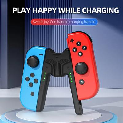 Портативный зарядный хват-держатель для ручки Switch Joycon, игровой контроллер, зарядная станция для аксессуаров Nintendo Switch