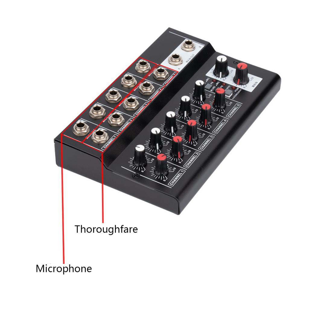 MUX5210 10-канальный звуковой микшер DJ-микшер звуковая консоль питание стерео для караоке записи на ПК сценическая аппаратура