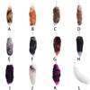 Furry for Keychain Oversized Fox Hair Cuestion Silver Blue Fox Tail Accessories Lady Bag Charm Car Keychain for Women