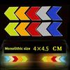12 Pack PVC Reflective Arrow Car Stickers Properly Placed Safety Hazard Warning Tape for Car Bumper Trunk and Motorcycle