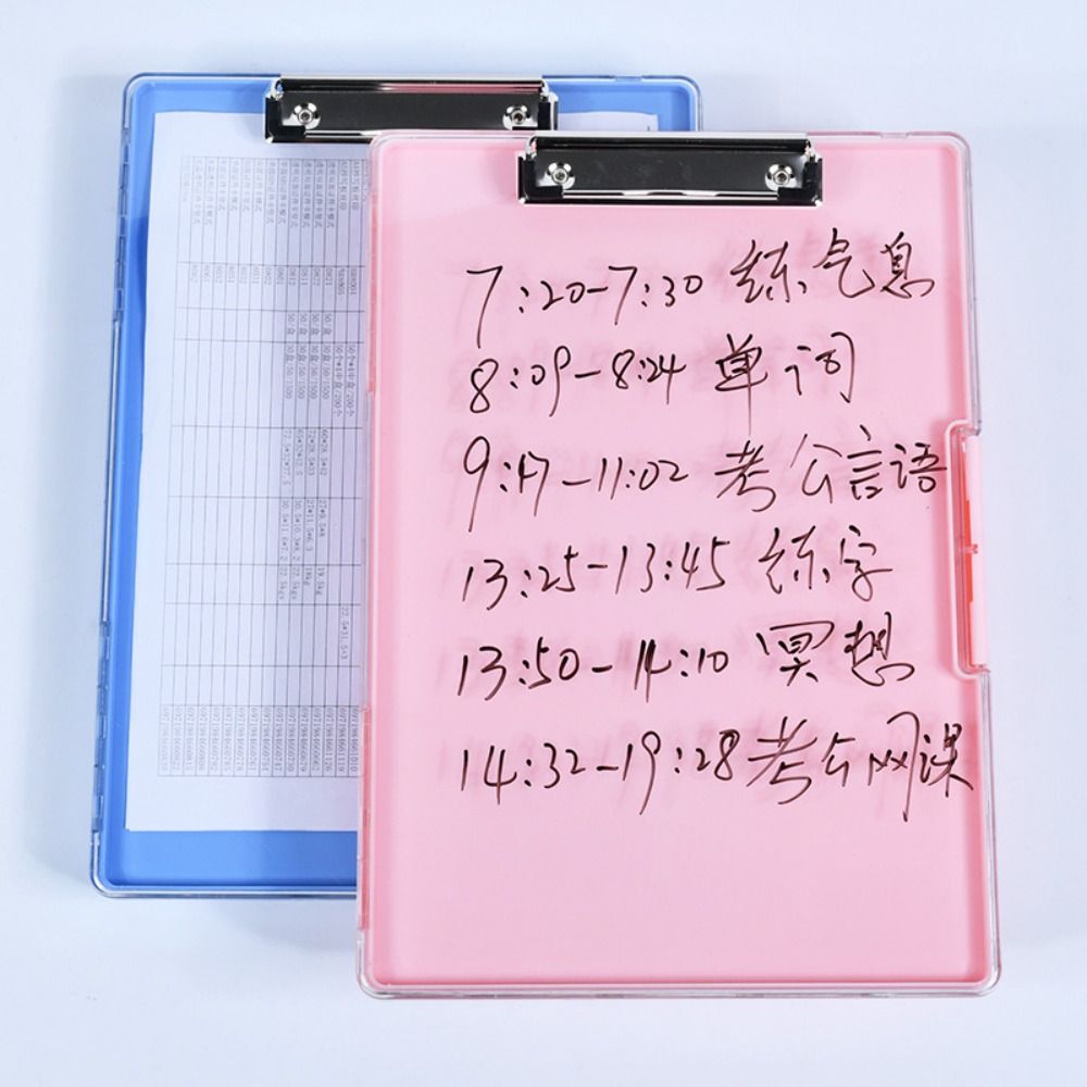 Side Opening Writing Board Double-layer Clipboard Organizer Storage Clipboard  Office Accessories