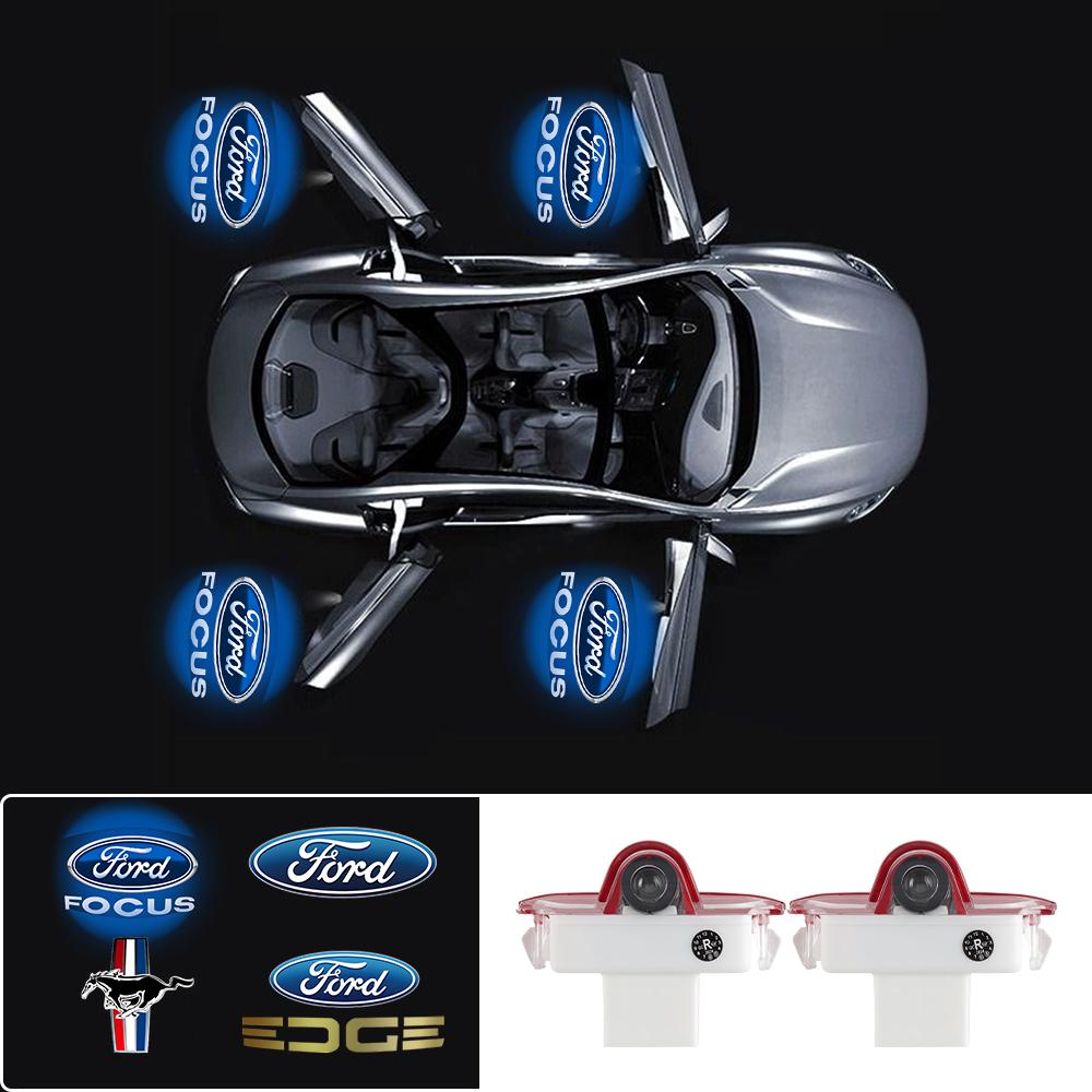 2pcs Car LED Door Welcome Light Projector Lamp Decoration Accessories Auto Styling For Ford S-MAX 2007-2008 CHIA-X 2007-2013
