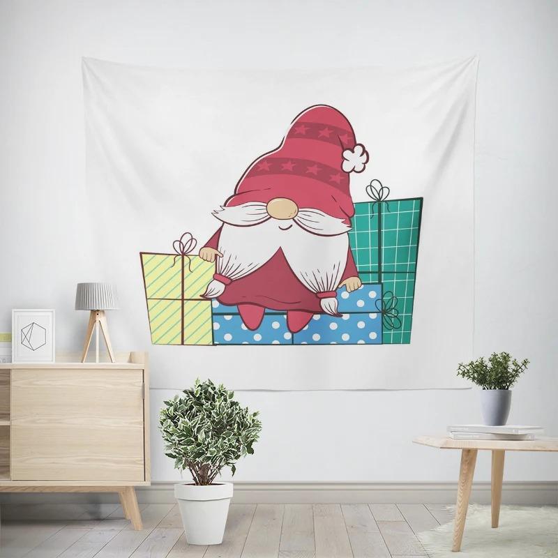 Рождество Новый год Мультфильм Санта-Клаус Узор Гостиная Спальня Декоративный Гобелен