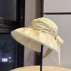 Высококачественная плиссированная панама женская с широкими полями защита лица виниловая шляпа от солнца защита от солнца УФ-защита защита от солнца