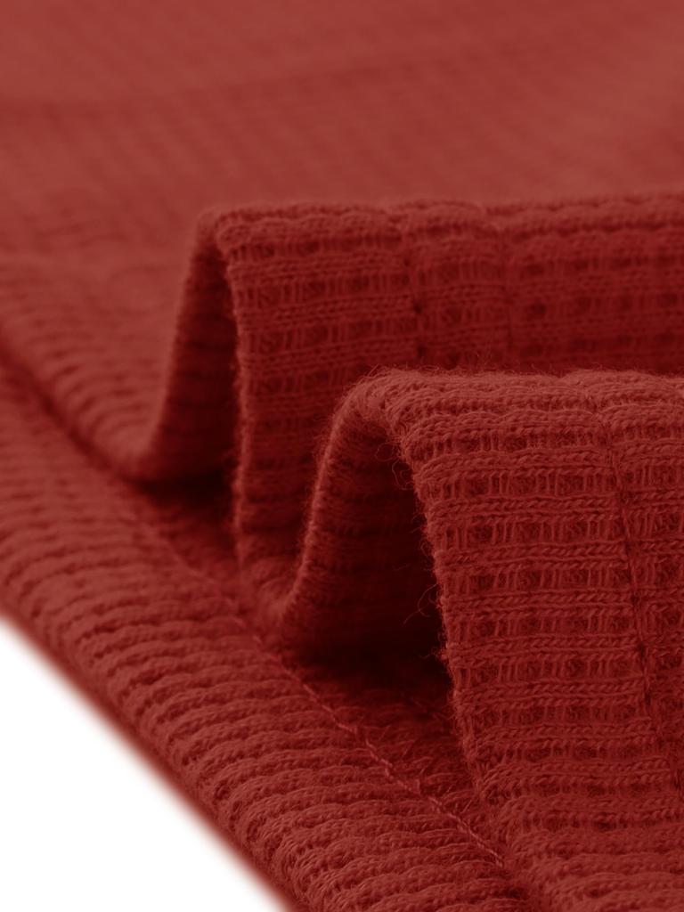 Короткий пуловер для отдыха с S [cheibear] Ночная одежда, Однотонный, Комплект, Рукава, Шорты, Бегун, Лето, Спортивный костюм, Женский, Красный,