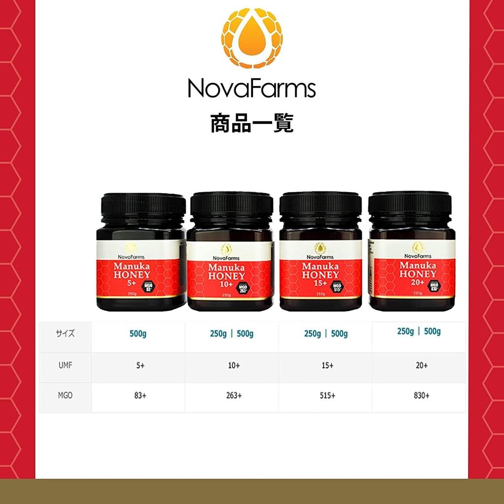 Мед манука Nova Farms 500 г MGO для настоящего меда Натуральный мед Сделано в Австралии 830+ NPA20+ (эквивалент UMF20+) Без добавок