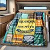 Grandpa Blanket Personalized Name Soft Comfortable Stylish Blanket Car Blanket Perfect For Travel Camping Outdoor Home Suitable For All Seasons