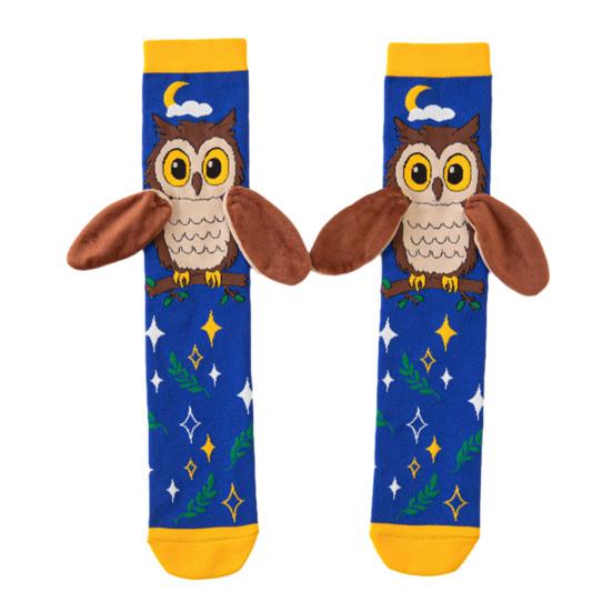 Детские разноцветные носки с животными, милые высокие носки с 3D-ушками, забавные носки до колена для мальчиков и девочек от 3 до 12 лет, рождественские подарки.