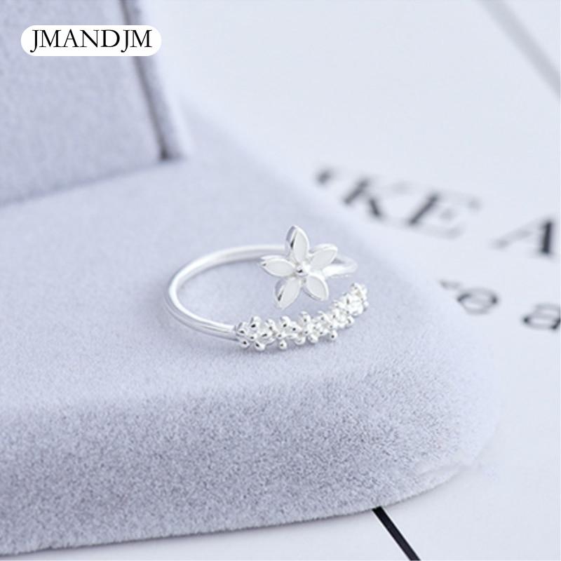 Fresh Flower Temperament Personality Literary Fashion Gift Korea Female Resizable Opening Rings