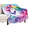 Rainbow Pegasus Unicorn Throw Blanket Warm Sofa Bed Multi-Purpose For Decorative Sofa Blankets