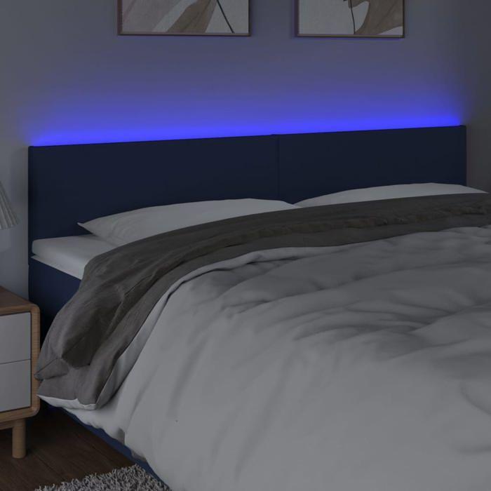 VidaXL LED Headboard Bedroom Furniture Double Bed Accessory Head of Bed Frame Interior Blue 3121344